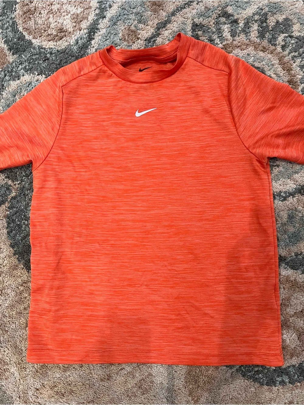 Nike Kids Orange Heather Dri-FIT Short Sleeve Tee